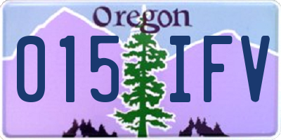 OR license plate 015IFV