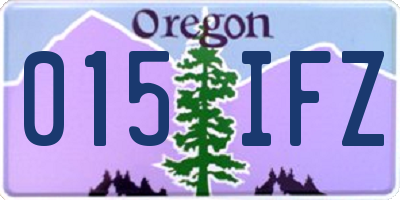 OR license plate 015IFZ