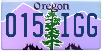 OR license plate 015IGG