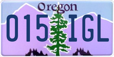 OR license plate 015IGL