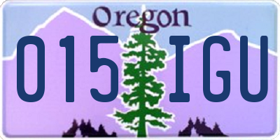 OR license plate 015IGU