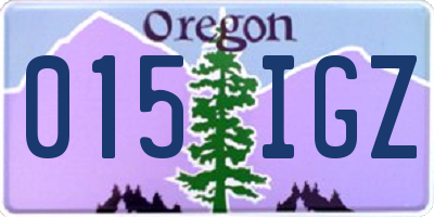 OR license plate 015IGZ