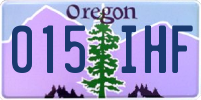 OR license plate 015IHF