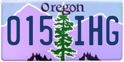 OR license plate 015IHG