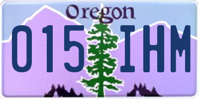 OR license plate 015IHM