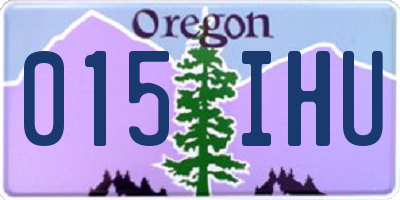 OR license plate 015IHU