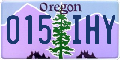 OR license plate 015IHY