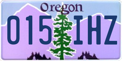 OR license plate 015IHZ