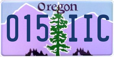 OR license plate 015IIC