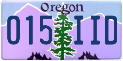 OR license plate 015IID