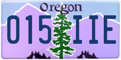 OR license plate 015IIE