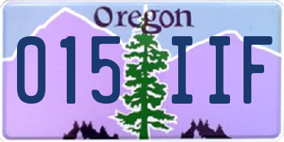 OR license plate 015IIF
