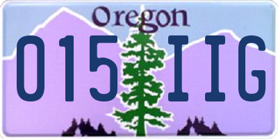 OR license plate 015IIG