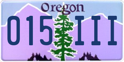 OR license plate 015III