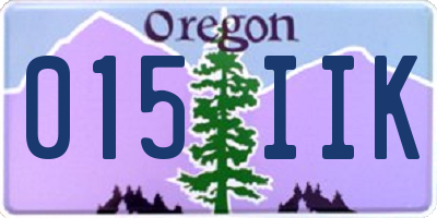 OR license plate 015IIK