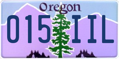 OR license plate 015IIL