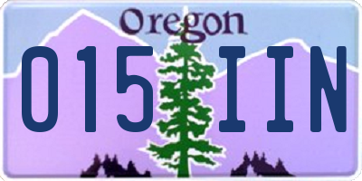 OR license plate 015IIN