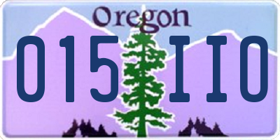 OR license plate 015IIO