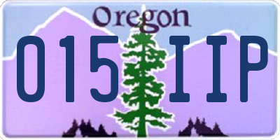 OR license plate 015IIP