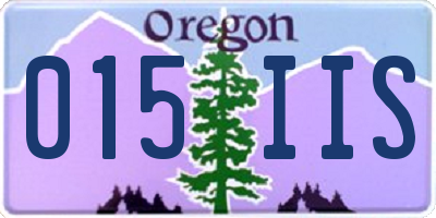 OR license plate 015IIS
