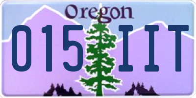 OR license plate 015IIT