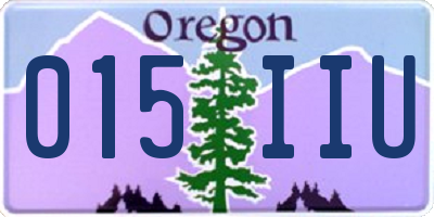 OR license plate 015IIU
