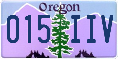 OR license plate 015IIV