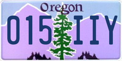 OR license plate 015IIY