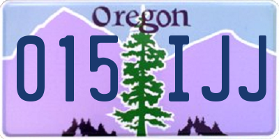 OR license plate 015IJJ