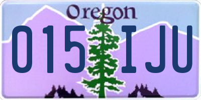 OR license plate 015IJU