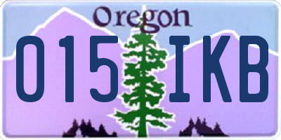 OR license plate 015IKB