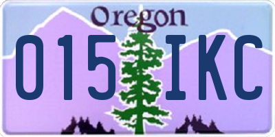 OR license plate 015IKC