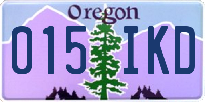 OR license plate 015IKD