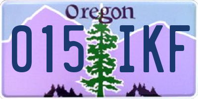 OR license plate 015IKF