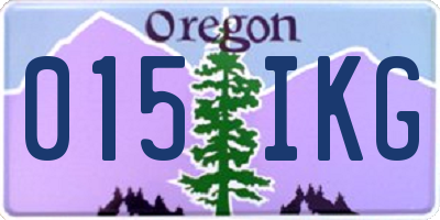 OR license plate 015IKG