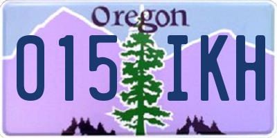 OR license plate 015IKH