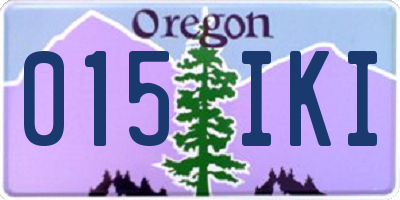 OR license plate 015IKI