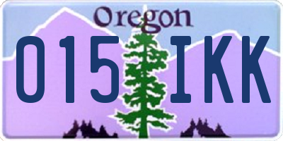 OR license plate 015IKK