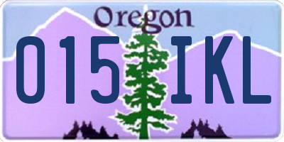 OR license plate 015IKL