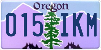 OR license plate 015IKM