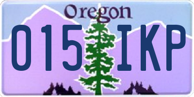 OR license plate 015IKP