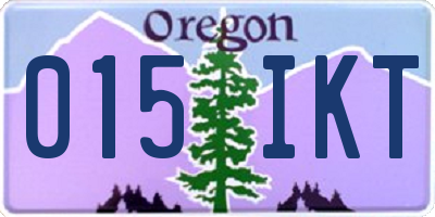 OR license plate 015IKT