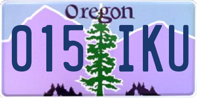 OR license plate 015IKU