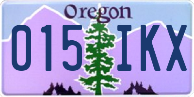 OR license plate 015IKX
