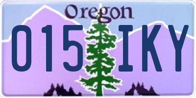OR license plate 015IKY