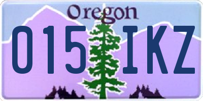 OR license plate 015IKZ