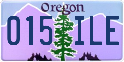 OR license plate 015ILE