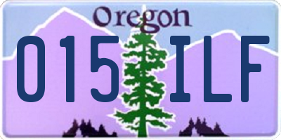 OR license plate 015ILF