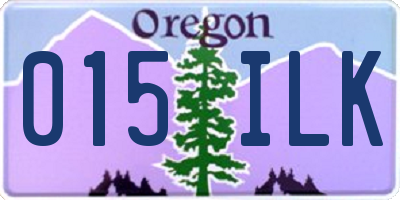 OR license plate 015ILK