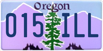 OR license plate 015ILL